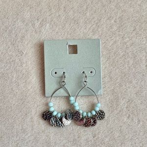 Earrings Dangle Silver Turquoise